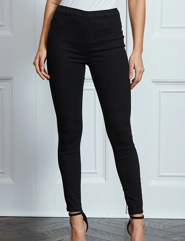 SOSANDAR Women Soft Touch High Waisted Jeggings - Image 3