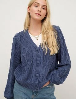 Nobody's Child Cardigans Pure Cotton Cable Knit Cardigan