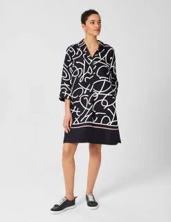 HOBBS Dresses Printed Knee Length Shirt Dress