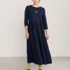 Seasalt Cornwall Dresses Organic Cotton Midi Tiered Dress