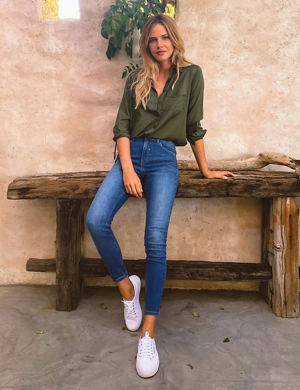 SOSANDAR High Waisted Skinny Jeans - Image 7