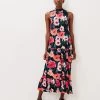 Phase Eight Dresses Floral High Neck Maxi Tiered Dress