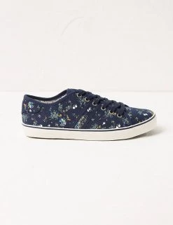 FatFace Canvas Floral Lace-Up Trainers