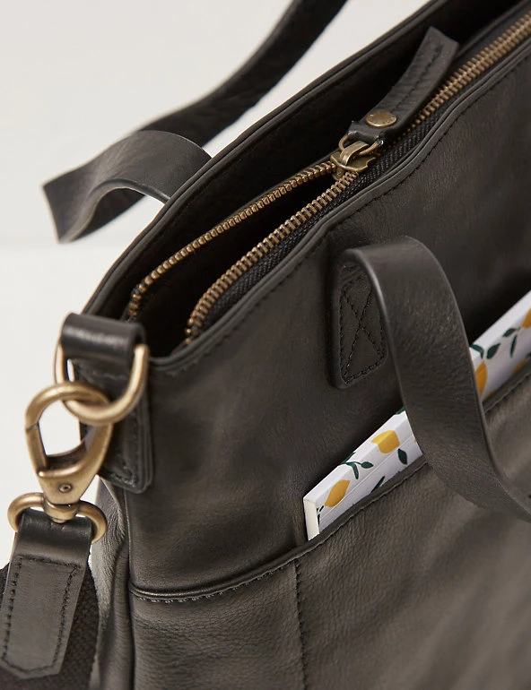 FatFace Handbags Leather Tote Bag - Image 3