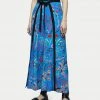 Jigsaw Trousers Floral Belted Wide Leg Culottes