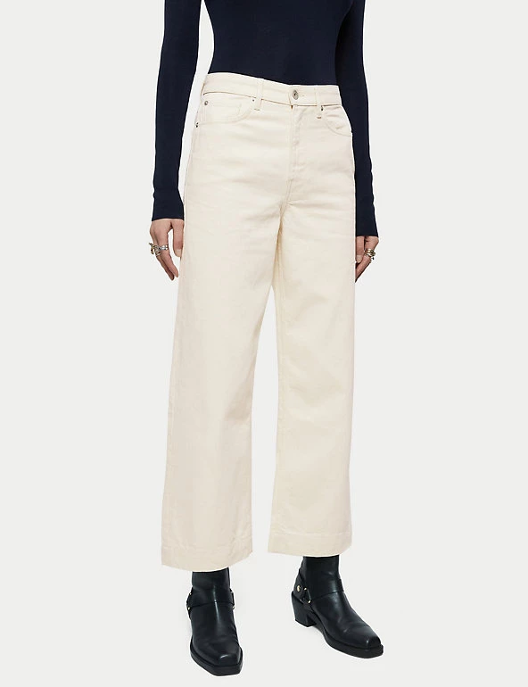 Jigsaw Wide Leg Cropped Jeans