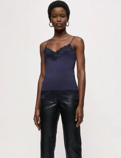 Jigsaw Vests Modal Rich V-Neck Sleeveless Vest Top