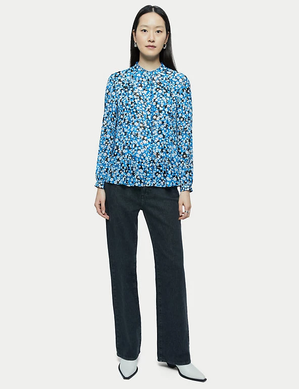 Jigsaw Shirts & Blouses Ditsy Floral Long Sleeve Blouse - Image 4