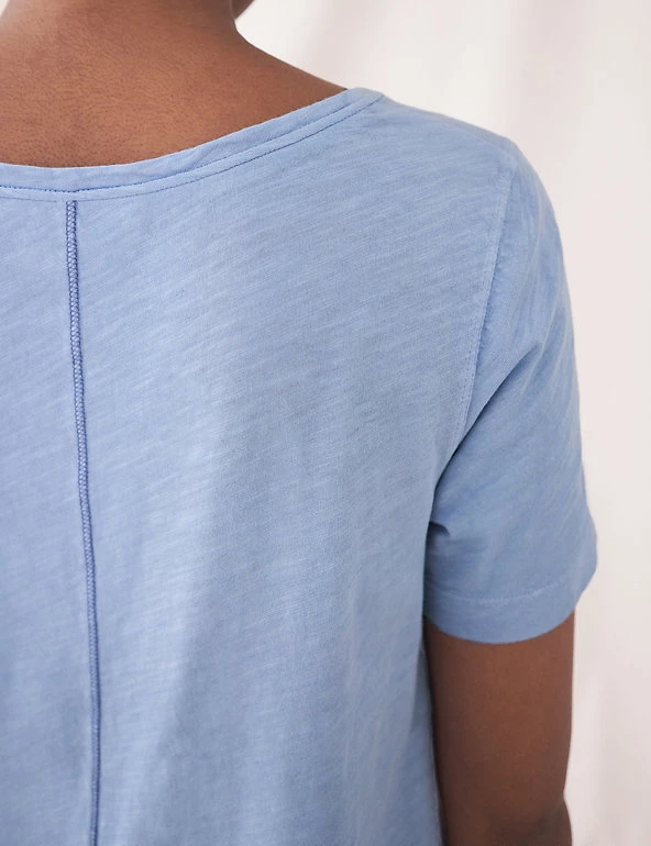 White Stuff Women Pure Cotton Scoop Neck T-Shirt - Image 4