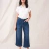 White Stuff Women Cotton Rich Wide Leg Cropped Jeans