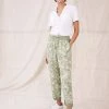 White Stuff Pure Linen Printed Slim Fit Trousers