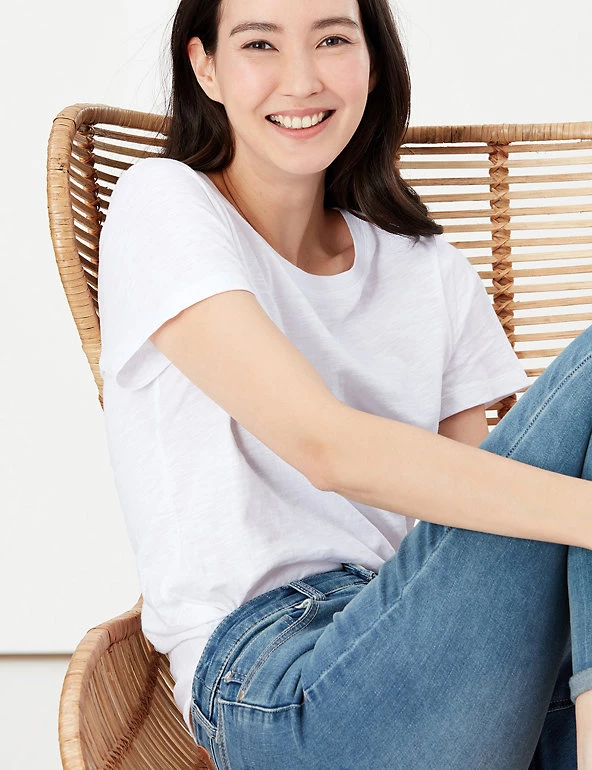 Joules Women Pure Cotton Round Neck T-Shirt - Image 3