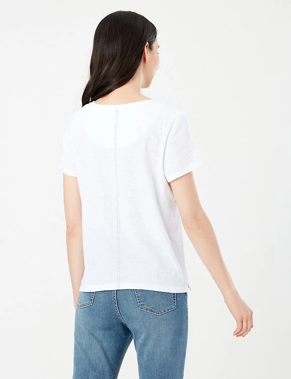 Joules Women Pure Cotton Round Neck T-Shirt - Image 4