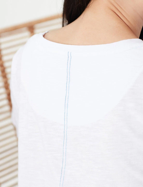 Joules Women Pure Cotton Round Neck T-Shirt - Image 6