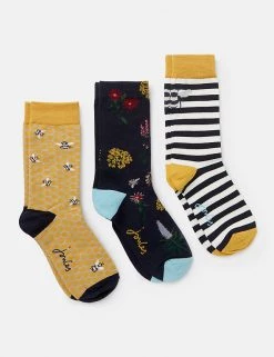 Joules 3pk Ankle High Socks