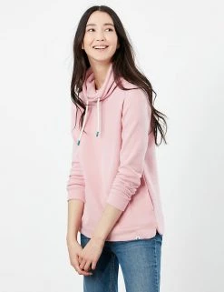 Joules Sweatshirts Cotton Blend Ribbed Funnel Neck Sweatshirt