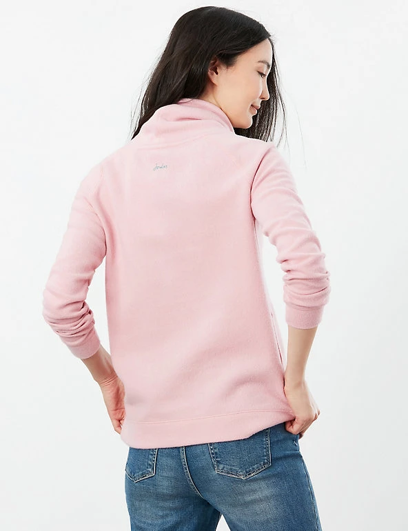 Joules Sweatshirts Cotton Blend Ribbed Funnel Neck Sweatshirt - Image 4