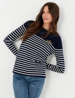 Joules Jumpers Cotton Blend Embellished Crew Neck Jumper