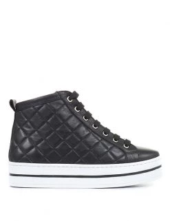 Jones Bootmaker Leather Lace Up High Top Trainers