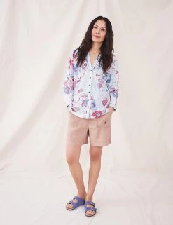 White Stuff Shirts & Blouses Pure Cotton Floral Long Sleeve Shirt