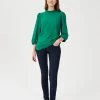 HOBBS Shirts & Blouses Textured High Neck 3/4 Sleeve Blouse