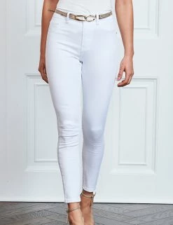 SOSANDAR Women High Waisted Skinny Jeans