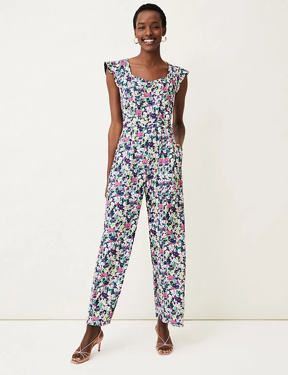 Phase Eight Dresses Floral Sleeveless Waisted Jumpsuit