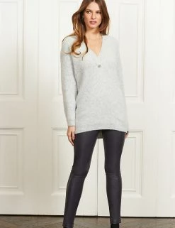 SOSANDAR Trousers Leather Look High Waisted Leggings