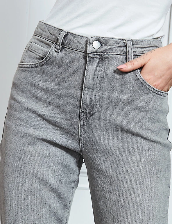 SOSANDAR Women Mom High Waisted Jeans - Image 4