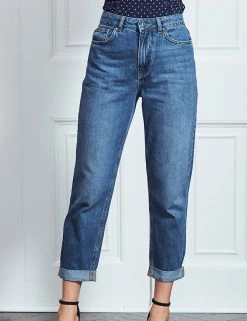 SOSANDAR Women Girlfriend High Waisted Jeans