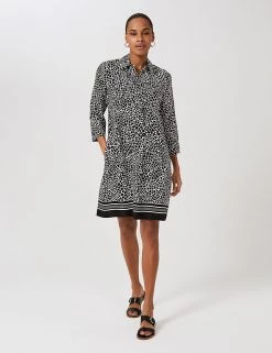 HOBBS Dresses Animal Print Knee Length Shift Dress