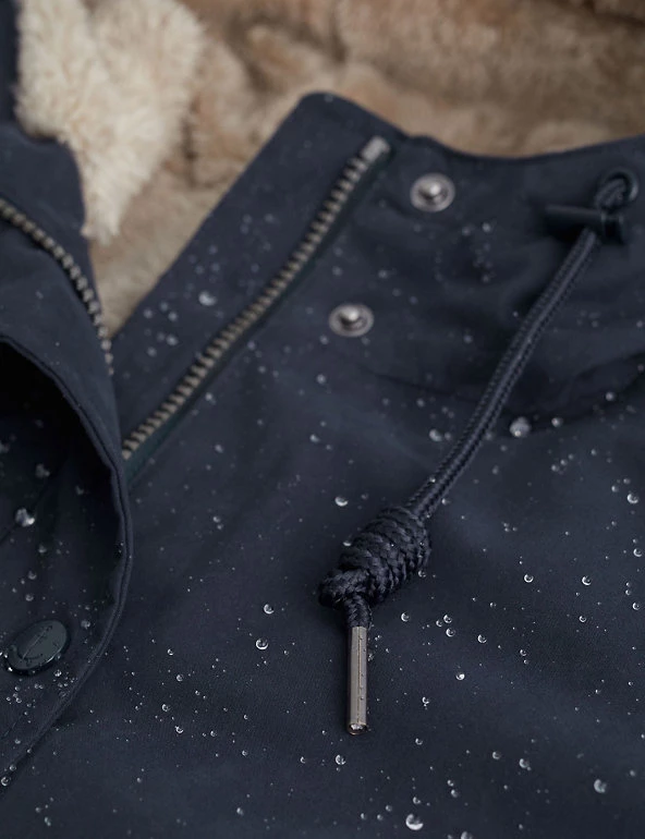 Seasalt Cornwall Coats & Jackets Cotton Rich Hooded Longline Raincoat - Image 5