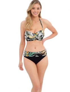 Fantasie Bikinis Bamboo Grove Botanical Roll Top Bikini Bottoms