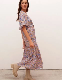 Nobody's Child Dresses Ditsy Floral Maxi Relaxed Wrap Dress