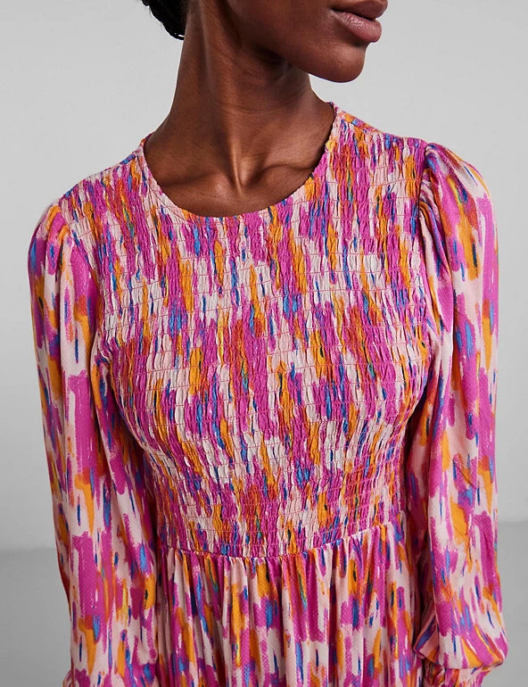 Y.A.S Dresses Printed Midaxi Smock Dress - Image 4