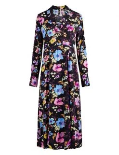 Y.A.S Dresses Floral V-Neck Midaxi Smock Dress