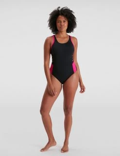 Speedo Swimsuits Boom Logo Splice Muscleback Swimsuit