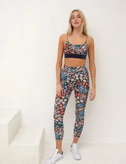 Nobody's Child Leggings & Shorts Floral High Waisted 7/8 Gym Leggings