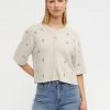 OBJECT Cardigans Floral Crew Neck Button Through Cardigan