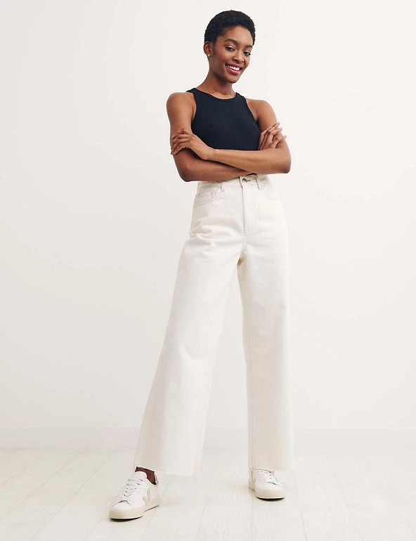 Nobody's Child Women High Waisted Wide Leg Jeans