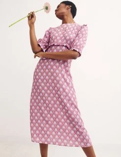 Nobody's Child Dresses Floral Frill Detail Midaxi Tea Dress