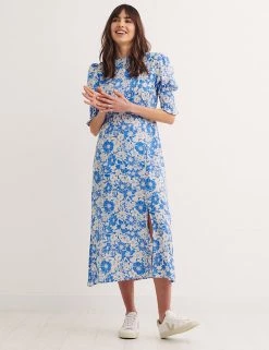 Nobody's Child Dresses Floral Shirred Midi Waisted Dress