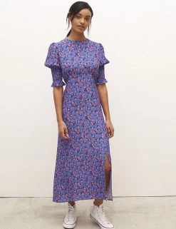 Nobody's Child Dresses Strawberry Print Midaxi Waisted Dress