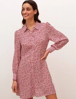 Nobody's Child Dresses Ditsy Floral Mini Shirt Dress