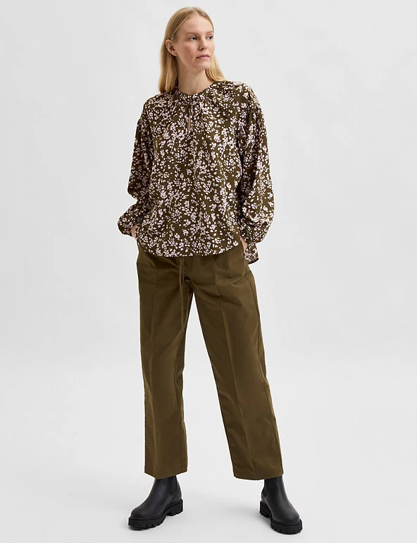 SELECTED FEMME Shirts & Blouses Floral Long Sleeve Blouse - Image 4