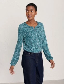 Seasalt Cornwall Shirts & Blouses Floral Long Sleeve Blouse