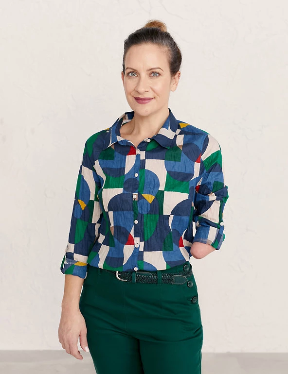 Seasalt Cornwall Shirts & Blouses Organic Cotton Colour Block Shirt
