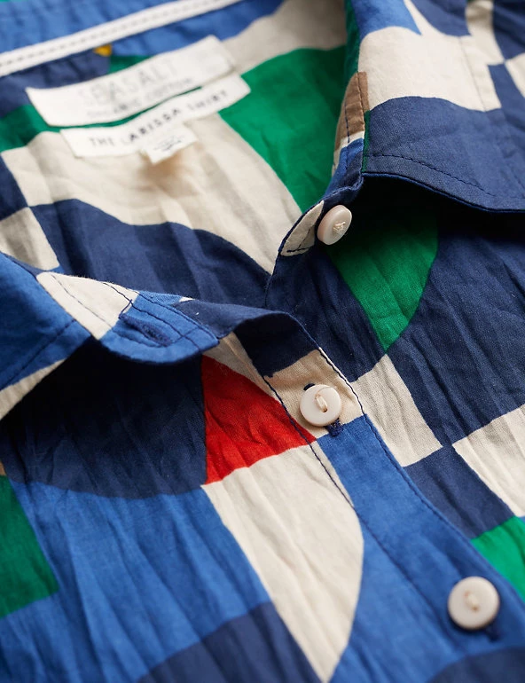 Seasalt Cornwall Shirts & Blouses Organic Cotton Colour Block Shirt - Image 4