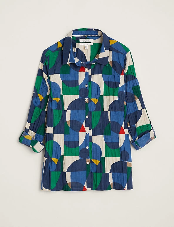 Seasalt Cornwall Shirts & Blouses Organic Cotton Colour Block Shirt - Image 2