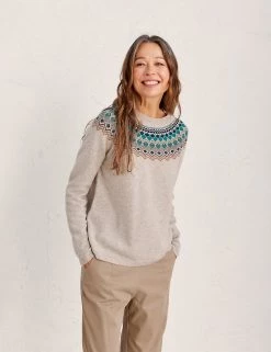 Seasalt Cornwall Jumpers Merino Wool Rich Printed Crew Neck Jumper